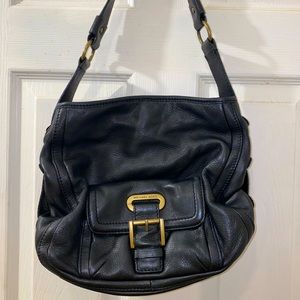 Vintage black leather Michael Kors shoulder bag